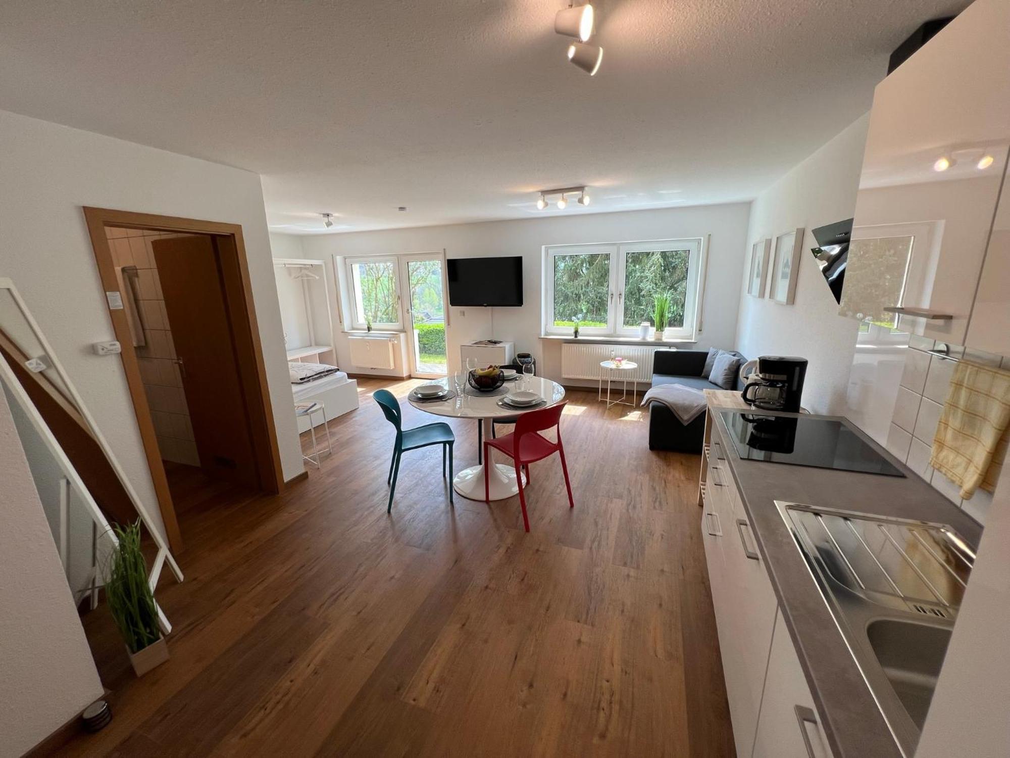 Schoene Ferienwohnung In 슈톡카흐 외부 사진